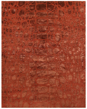 HomeRoots 2x3 Hand Knotted Wool Blend Area Rug with Bold Animal Print for Entryway Use 743945