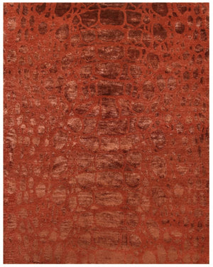 2x3 Hand Knotted Wool Blend Area Rug with Bold Animal Print for Entryway Use