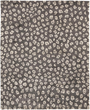 HomeRoots 2x3 Hand Knotted Wool Area Rug Lodge Animal Print Stain Resistant Artisan Mat 743962