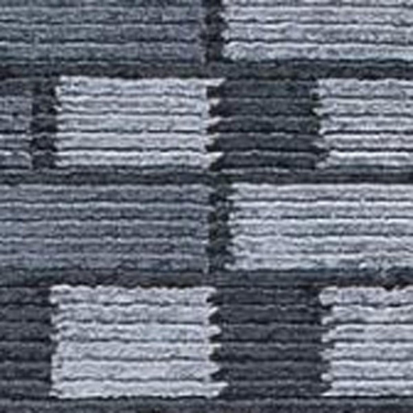 2x3 Hand Knotted Wool Blend Area Rug Blue Gray Striped Artisan Woven Accent