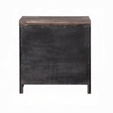 English Elm Dark Oak 2-Drawer Nightstand