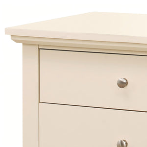 English Elm Charming three-drawer nightstand with storage—durable particleboard, compact 26"H x 24"W x 18"D bedside solution Beige 30 L x 26 W x 20 H B078108330