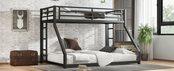 English Elm Metal Twin Xl Over Queen Bunk Bed For Teens & Adults - Space-Saving, Sturdy & Noise-Reducing Design! W1580P243343