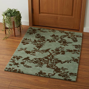 3x5 Hand Knotted Wool Floral Area Rug Mid-century Artisan Craft Stain Resistant