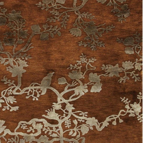 3x5 Hand Knotted Wool Floral Area Rug Mid-century Artisan Stain Resistant Accent