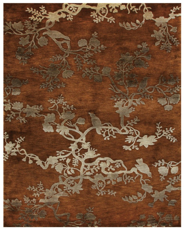 3x5 Hand Knotted Wool Floral Area Rug Mid-century Artisan Stain Resistant Accent