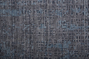 3 X 5 Hand Woven Abstract Area Rug in Blue Taupe for Entryway or Bedroom