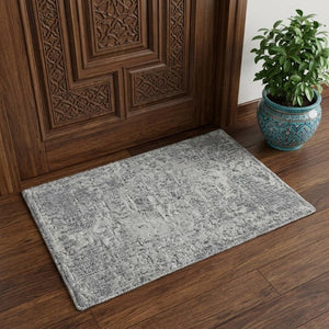 3 X 5 Hand Woven Abstract Area Rug Silver Gray Artisan Persian Style Accent
