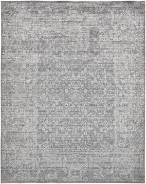 3 X 5 Hand Woven Abstract Area Rug Silver Gray Artisan Persian Style Accent