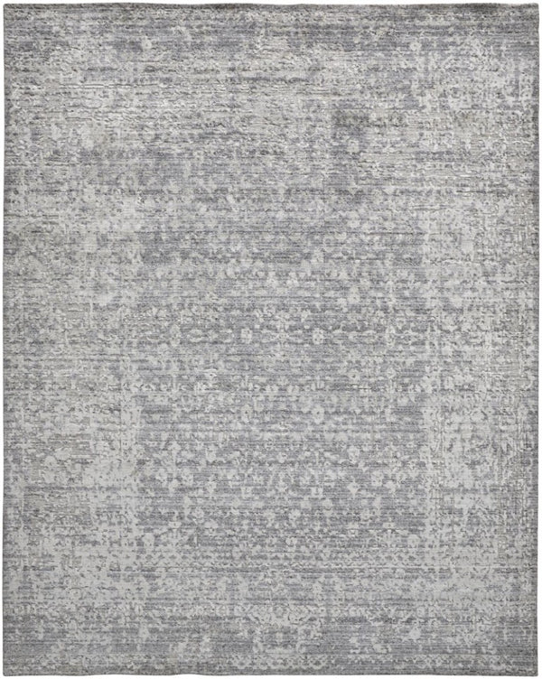 3 X 5 Hand Woven Abstract Area Rug Silver Gray Artisan Persian Style Accent