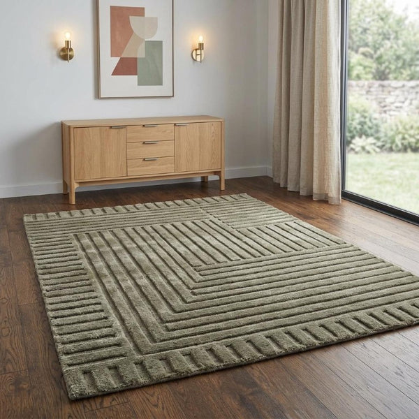 4x6 Hand Knotted Wool Geometric Area Rug Stain Resistant Artisan Crafted Accent