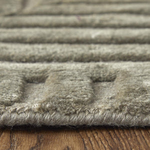 4x6 Hand Knotted Wool Geometric Area Rug Stain Resistant Artisan Crafted Accent