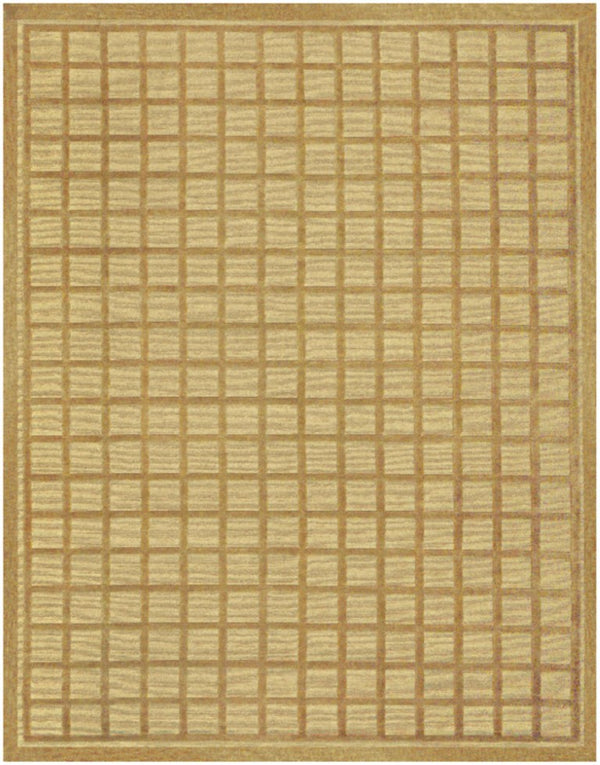 HomeRoots 4x6 Hand Knotted Wool Area Rug Geometric Pattern Stain Resistant Artisan Craft 744027