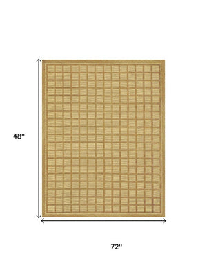 4x6 Hand Knotted Wool Area Rug Geometric Pattern Stain Resistant Artisan Craft