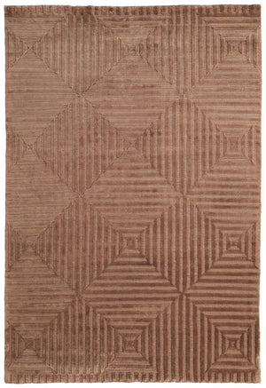 HomeRoots 4 X 6 Hand Knotted Wool Geometric Area Rug Stain Resistant Artisan Crafted 744028