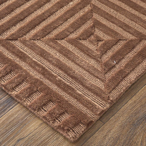4 X 6 Hand Knotted Wool Geometric Area Rug Stain Resistant Artisan Crafted