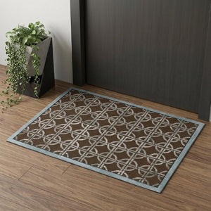 3 X 5 Hand Knotted Wool Abstract Area Rug in Brown Gray for Bedroom Entryway