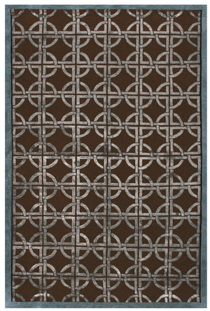 HomeRoots 3 X 5 Hand Knotted Wool Abstract Area Rug in Brown Gray for Bedroom Entryway 744031