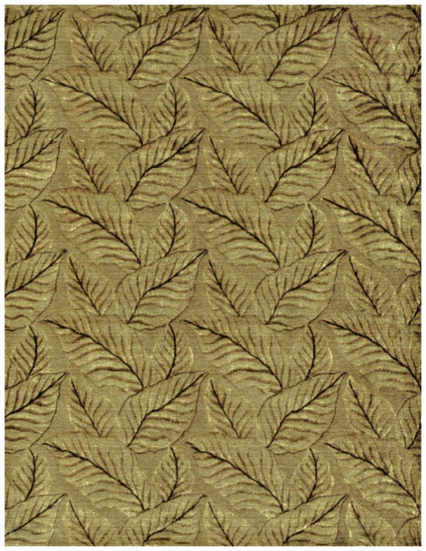 HomeRoots 4x6 Hand Knotted Wool Blend Floral Area Rug Artisan Crafted Cottage Style Accent 744047