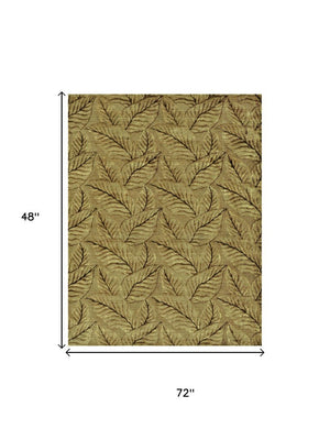 4x6 Hand Knotted Wool Blend Floral Area Rug Artisan Crafted Cottage Style Accent