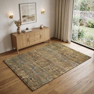 4 X 6 Hand Knotted Wool Paisley Area Rug Stain Resistant Artisan Crafted Accent