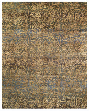 HomeRoots 4 X 6 Hand Knotted Wool Paisley Area Rug Stain Resistant Artisan Crafted Accent 744049