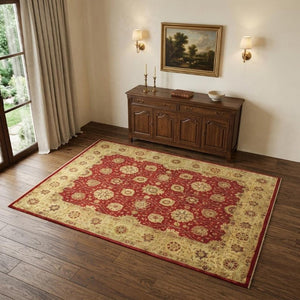 4x6 Hand Knotted Wool Oriental Rug Stain Resistant Artisan Crafted Accent