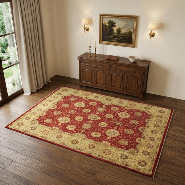 4x6 Hand Knotted Wool Oriental Rug Stain Resistant Artisan Crafted Accent