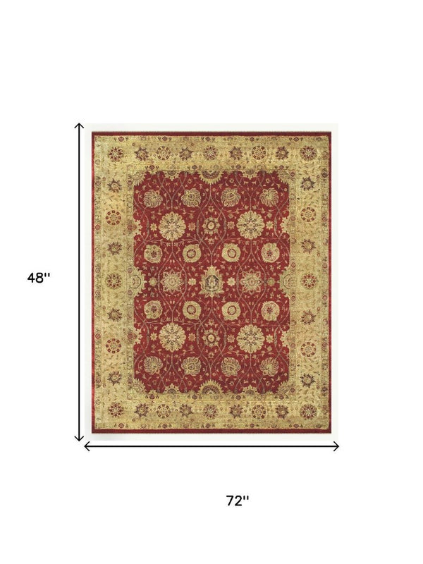 4x6 Hand Knotted Wool Oriental Rug Stain Resistant Artisan Crafted Accent