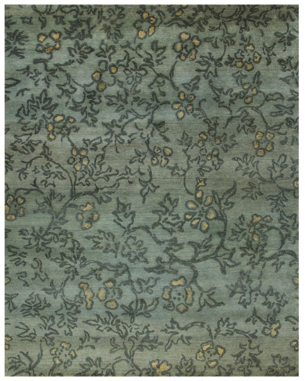 4x6 Hand Knotted Wool Floral Area Rug Stain Resistant Artisan Crafted Accent