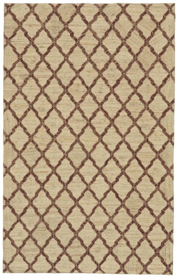 HomeRoots 4 X 6 Hand Woven Jute Area Rug Artisan Floral Pattern for Bedroom or Entryway 744067