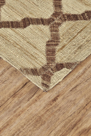 4 X 6 Hand Woven Jute Area Rug Artisan Floral Pattern for Bedroom or Entryway