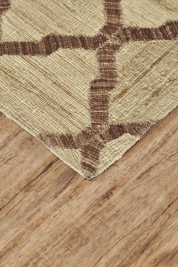 4 X 6 Hand Woven Jute Area Rug Artisan Floral Pattern for Bedroom or Entryway