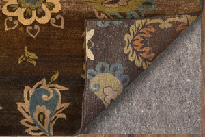 4x6 Hand Knotted Wool Floral Area Rug Stain Resistant Artisan Crafted Traditional