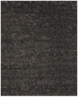 4 X 6 Hand Knotted Wool Floral Area Rug Artisan Crafted Stain Resistant Brown