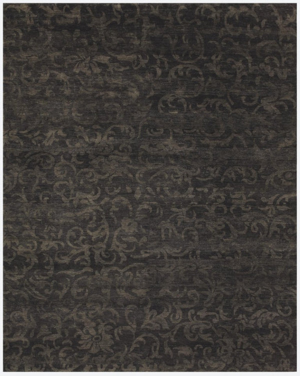 4 X 6 Hand Knotted Wool Floral Area Rug Artisan Crafted Stain Resistant Brown