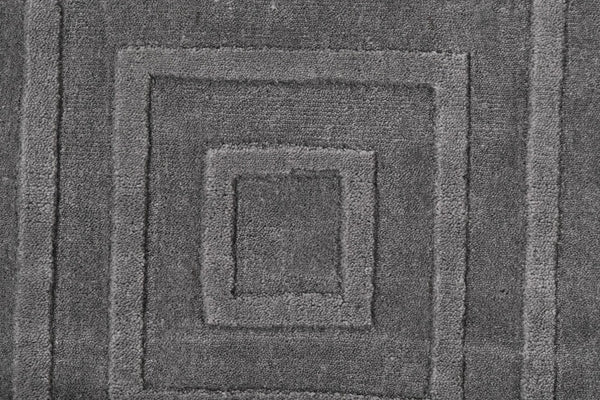 4 Foot by 6 Hand Woven Wool Blend Geometric Area Rug in Industrial Style