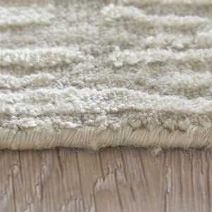 4 X 6 Hand Woven Wool Blend Abstract Area Rug in Gray Ivory for Bedroom Entry