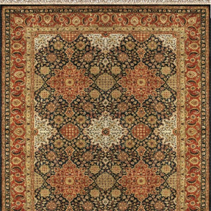 5x8 Hand Tufted Wool Oriental Area Rug with Fringe Stain Resistant Persian Style