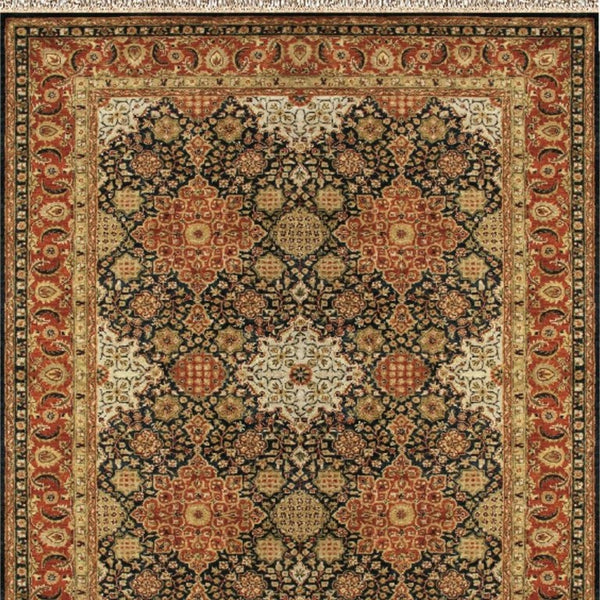 5x8 Hand Tufted Wool Oriental Area Rug with Fringe Stain Resistant Persian Style