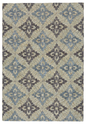 HomeRoots 5x8 Jute Area Rug Hand Woven Geometric Bohemian Accent for Living Room Decor 744104