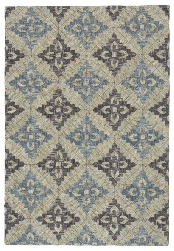 HomeRoots 5x8 Jute Area Rug Hand Woven Geometric Bohemian Accent for Living Room Decor 744104