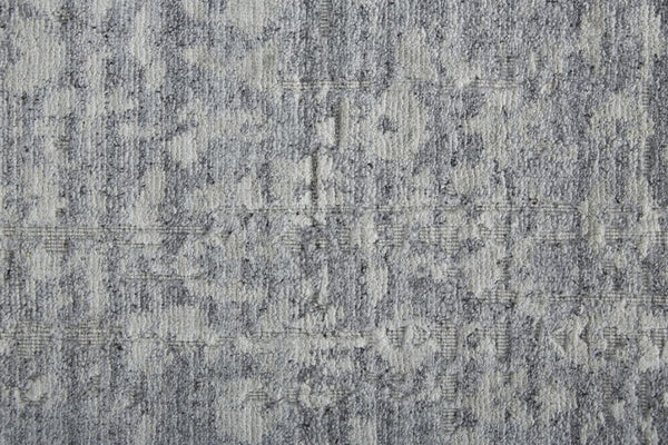 5x8 Hand Woven Abstract Area Rug in Silver Gray Persian Style Artisan Flatweave