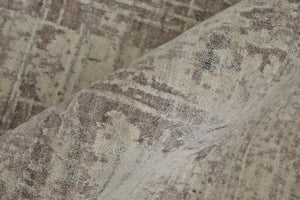 5x8 Hand Woven Wool Blend Area Rug in Tan Pink Gray Abstract Artisan Design