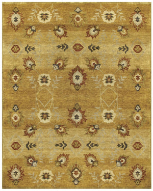 5x8 Hand Knotted Wool Floral Area Rug Artisan Crafted Stain Resistant Cottage