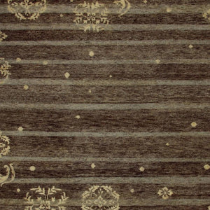 5 X 8 Hand Knotted Wool Blend Area Rug with Brown Tan Stripe Artisan Weave