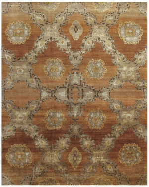 5x8 Hand Knotted Wool Ikat Area Rug Artisan Crafted Stain Resistant Living Room