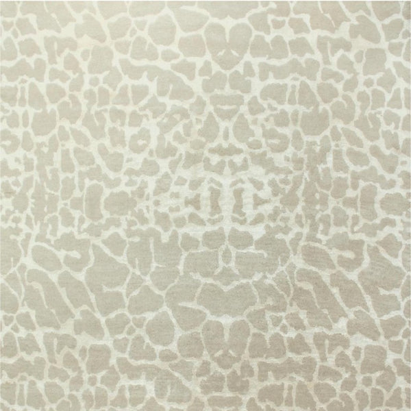 5x8 Ivory Beige Wool Blend Animal Print Hand Knotted Artisan Area Rug for Living Room