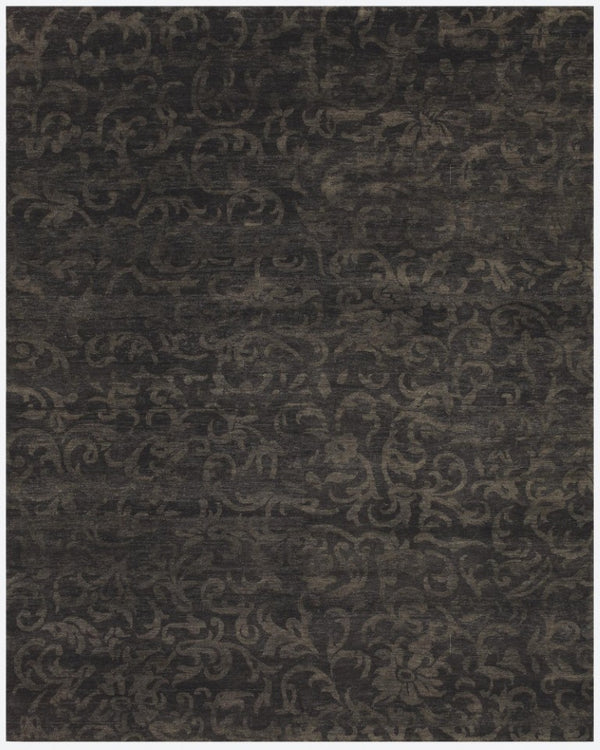 HomeRoots 5x8 Hand Knotted Wool Floral Area Rug Stain Resistant Artisan Crafted Home Accent 744141