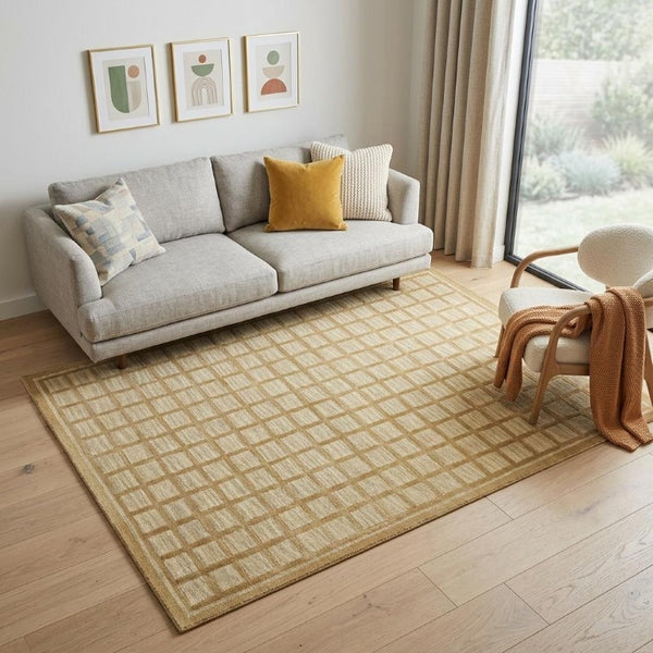 5x8 Hand Knotted Wool Area Rug Geometric Pattern Stain Resistant Living Room